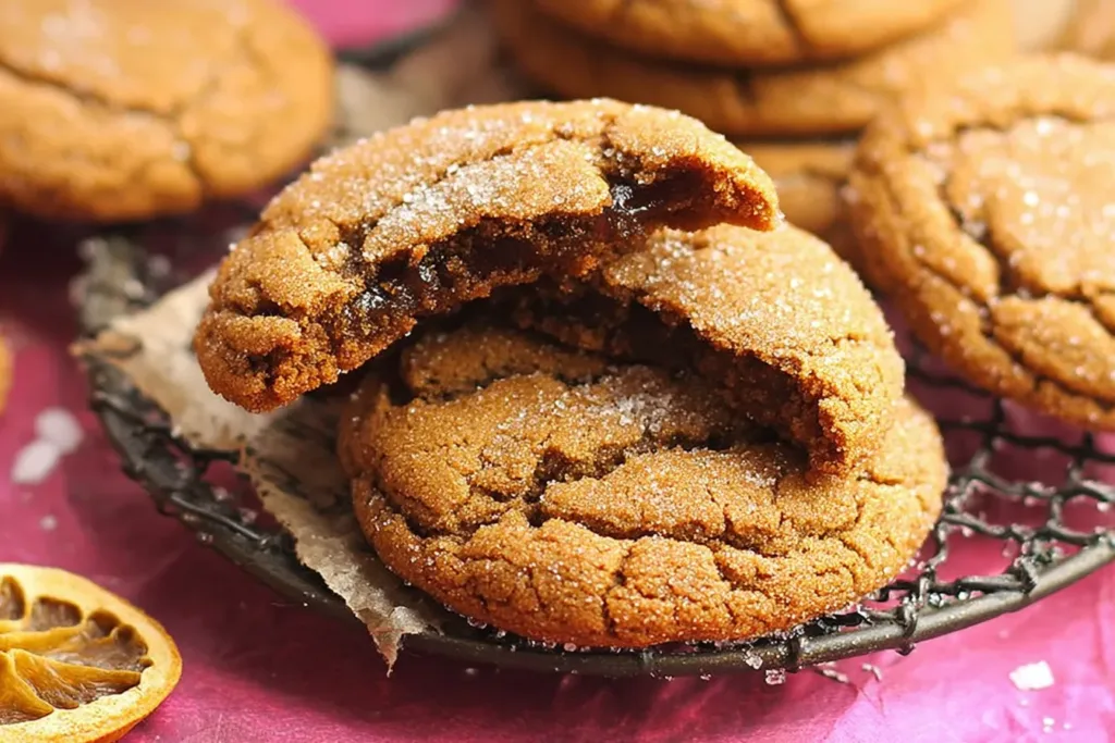 THE BEST Chewy Ginger Molasses Cookies Fresh Out of the Oven
