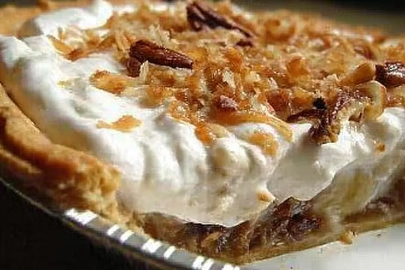 Toasted Coconut, Pecan, and Caramel Pie