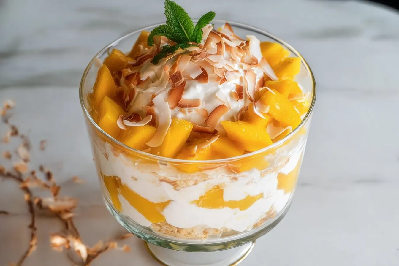 Tropical Mango Coconut Trifle