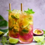 Tropisk Mojito Mocktail in a Glass with Fresh Mint and Lime
