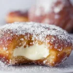 Delicious Vanilla Cream-Filled Doughnuts Ready to Indulge