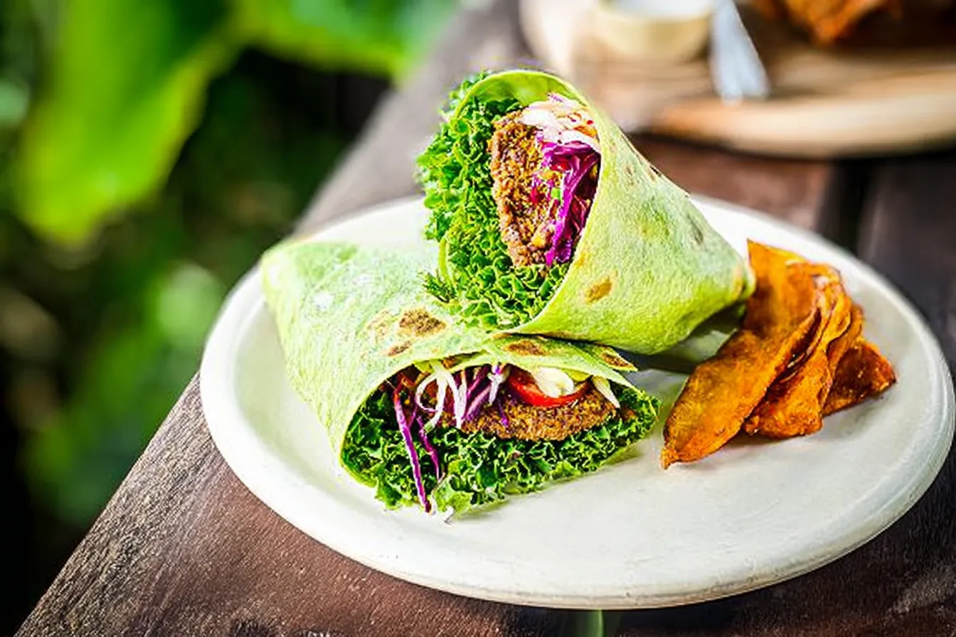 Veggie Burger Wraps