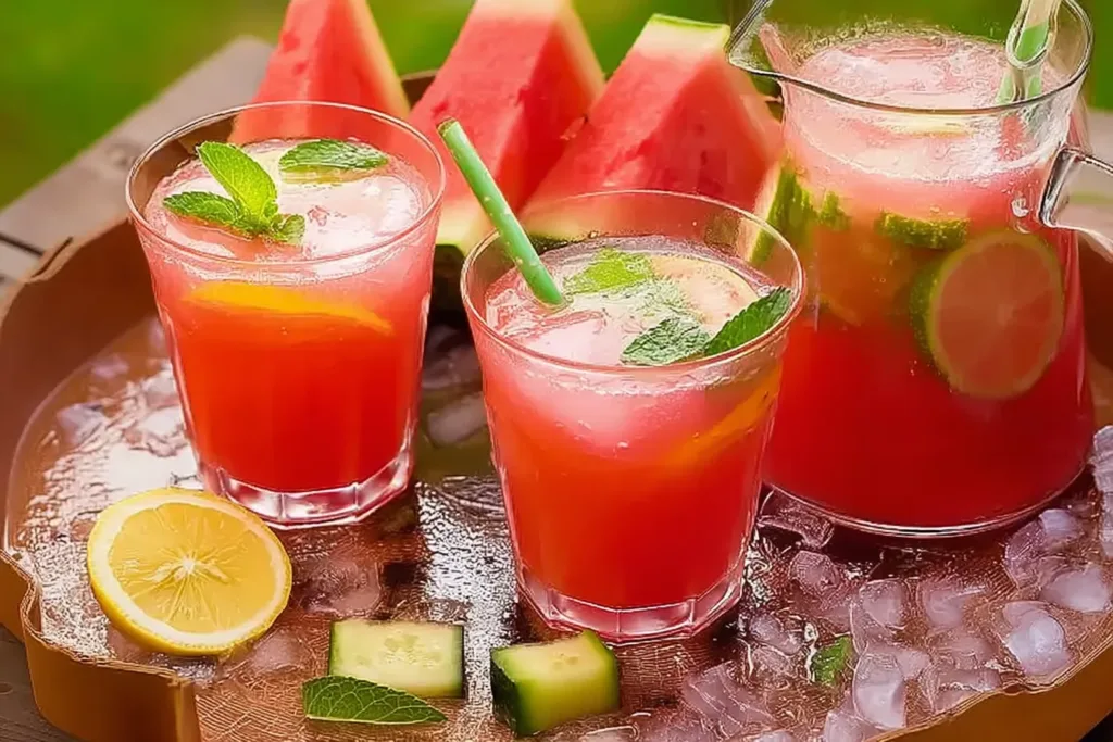 Refreshing Watermelon Lemonade in a Glass