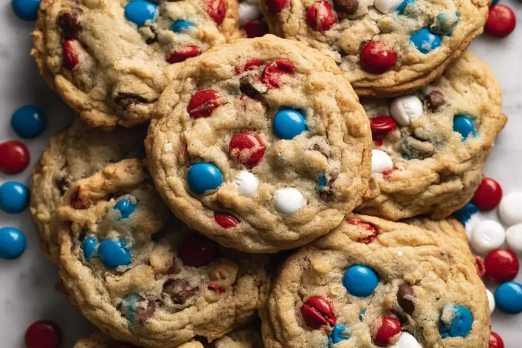 Delicious 4th of July Monster Cookies Ready to Celebrate