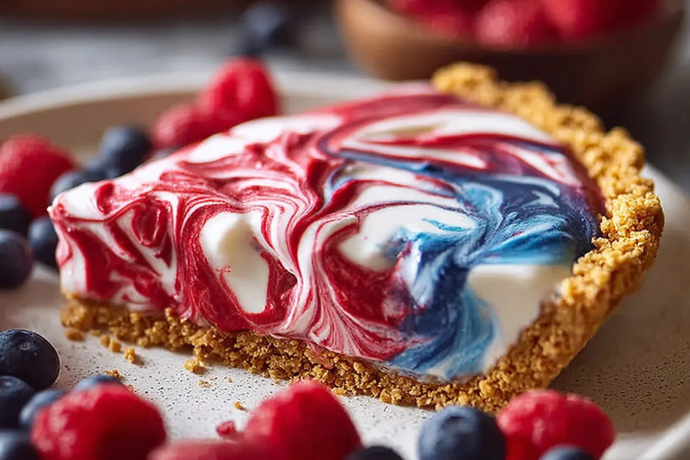 4th of July Swirl Pie – A Festive No-Bake Patriotic Dessert 