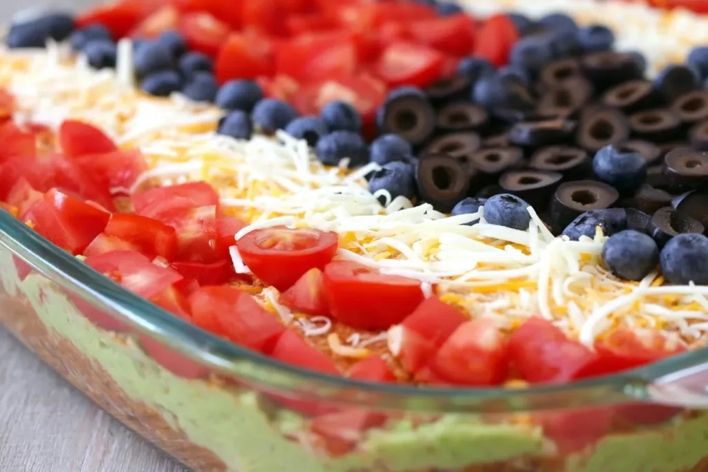American Flag Layered Taco Dip Ready to Serve