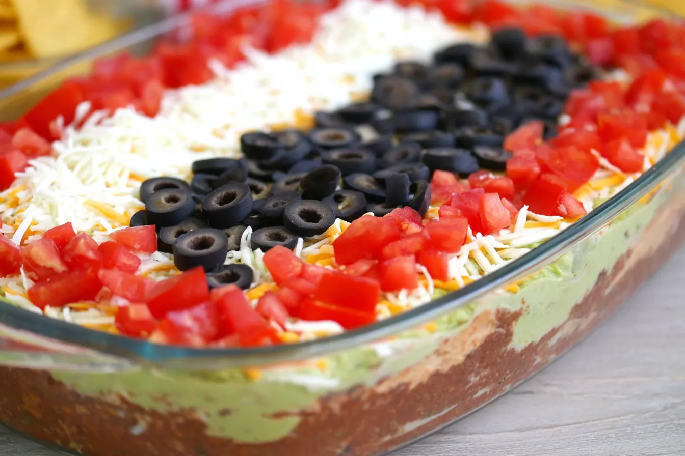 American Flag Layered Taco Dip