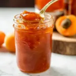 Homemade Apricot Jam in a Jar