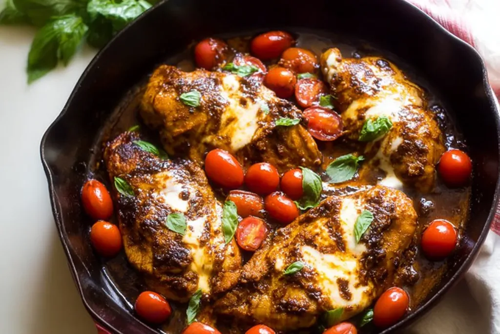 Baked Balsamic Chicken Ready to Serve