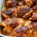 Golden Baked Boneless Chicken Thighs Ready to Serve