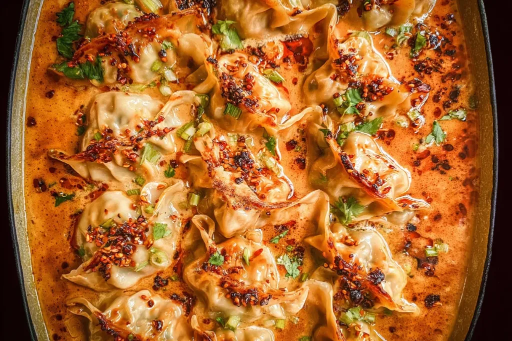 Baked Dumplings Fresh Out of the Oven