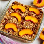 Baked Oatmeal with Nectarines and Pecans - Delicious & Nutritious