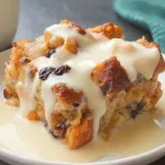 Best Bread Pudding with Vanilla Sauce Served Warm