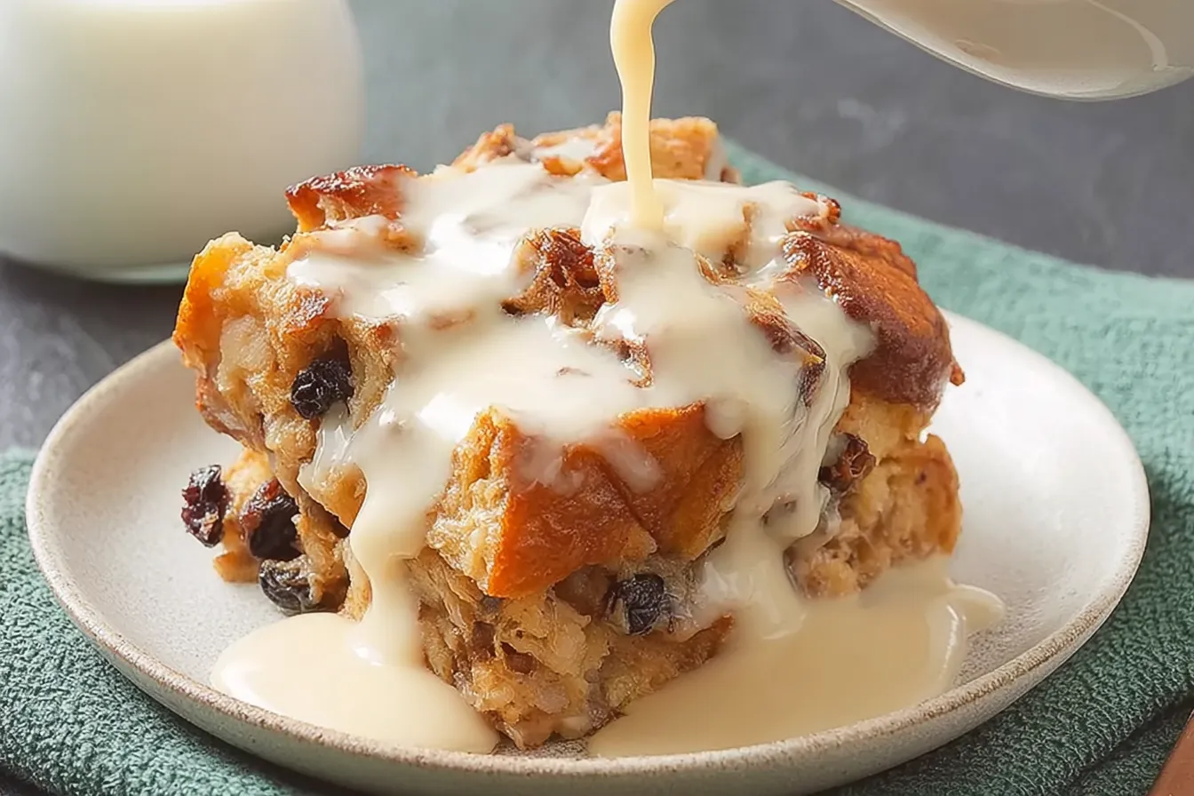 Best Bread Pudding with Vanilla Sauce