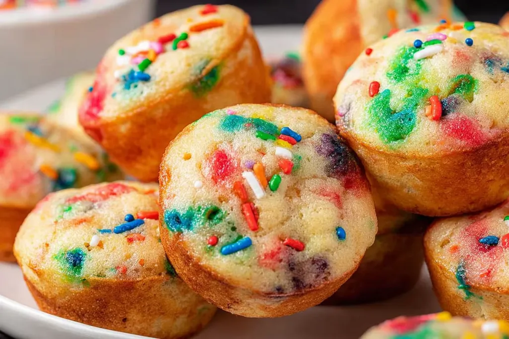 Birthday Cake Mini Muffins Freshly Baked Delight