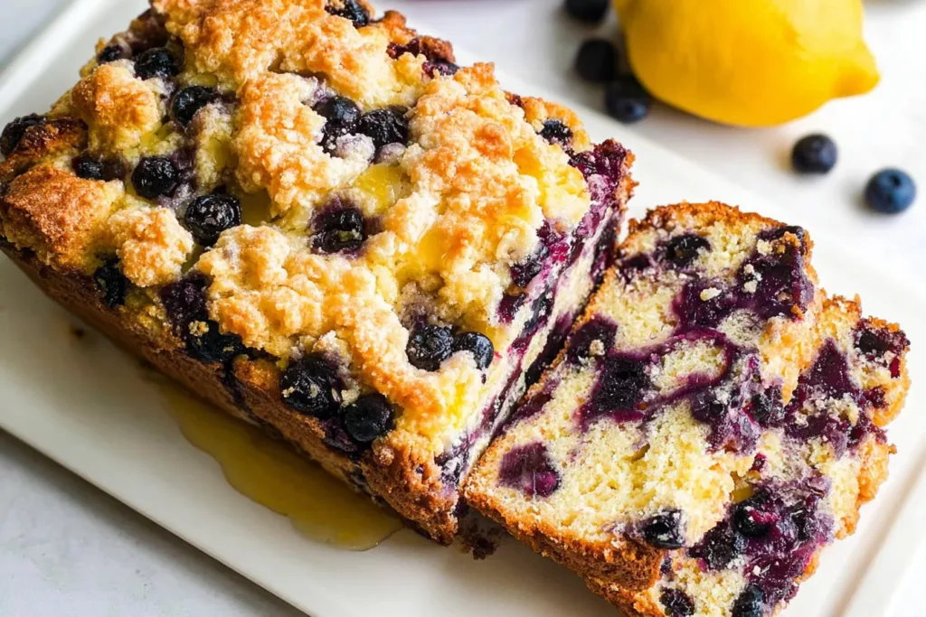Blueberry and Lemon Loaf Freshly Baked