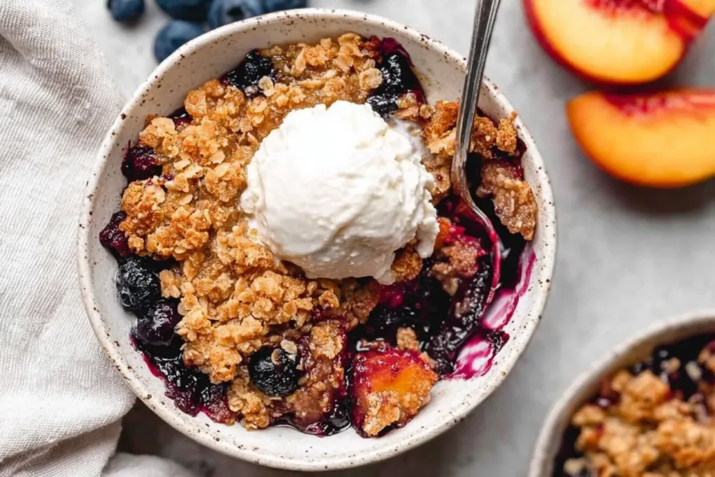 Blueberry Peach Crumble: A Delicious Autumn Delight 3 Blueberry Peach Crumble Freshly Baked
