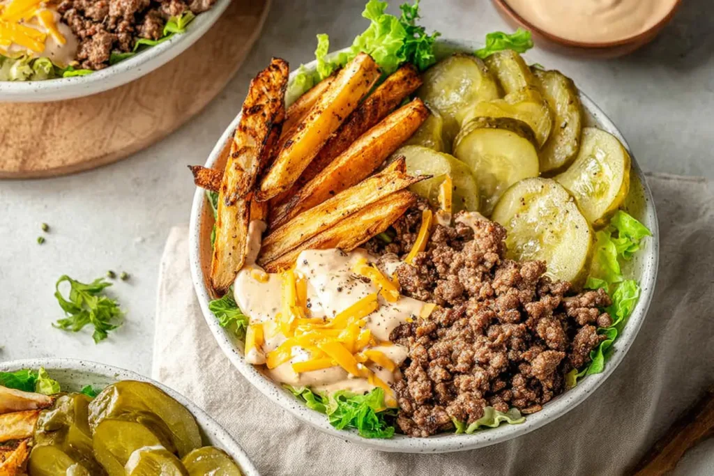 Delicious Homemade Burger Bowls