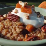 Delicious Carrot Cake Oatmeal in a Bow