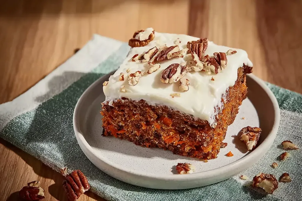 Deliciously Moist Carrot Cake Slice