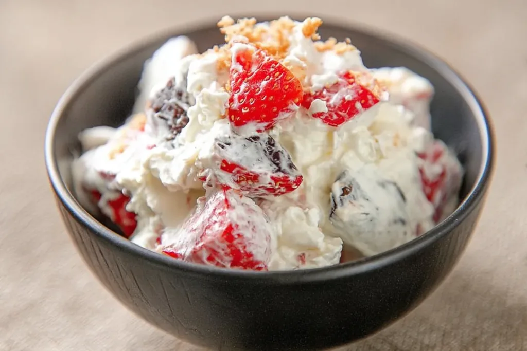 Heavenly Cheesecake Salad Ready for Serving