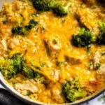 Cheesy Broccoli Chicken and Rice Casserole: Comfort Food Bliss 5 Cheesy Broccoli Chicken and Rice Casserole on a Plate