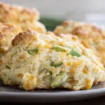 Cheesy Garlic Scapes Biscuits Freshly Baked