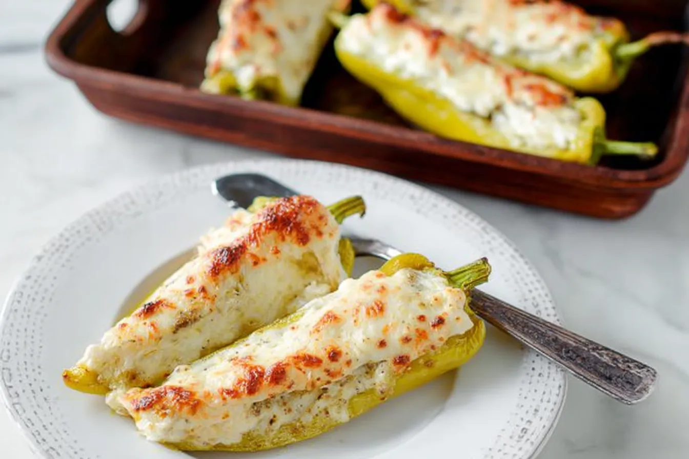 Cheesy Stuffed Banana Peppers (Gluten Free) 