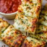 Delicious Cheesy Zucchini Breadsticks Fresh Out of the Oven