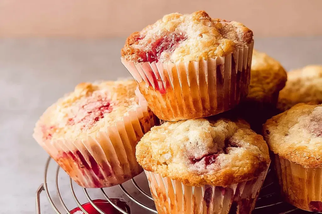 Delicious Cherry Muffins Freshly Baked