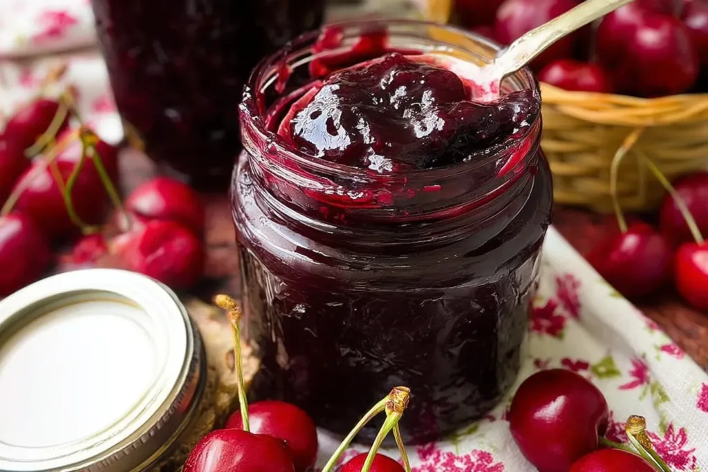 Cherry Vanilla Jam in a Jar – Sweet and Delicious