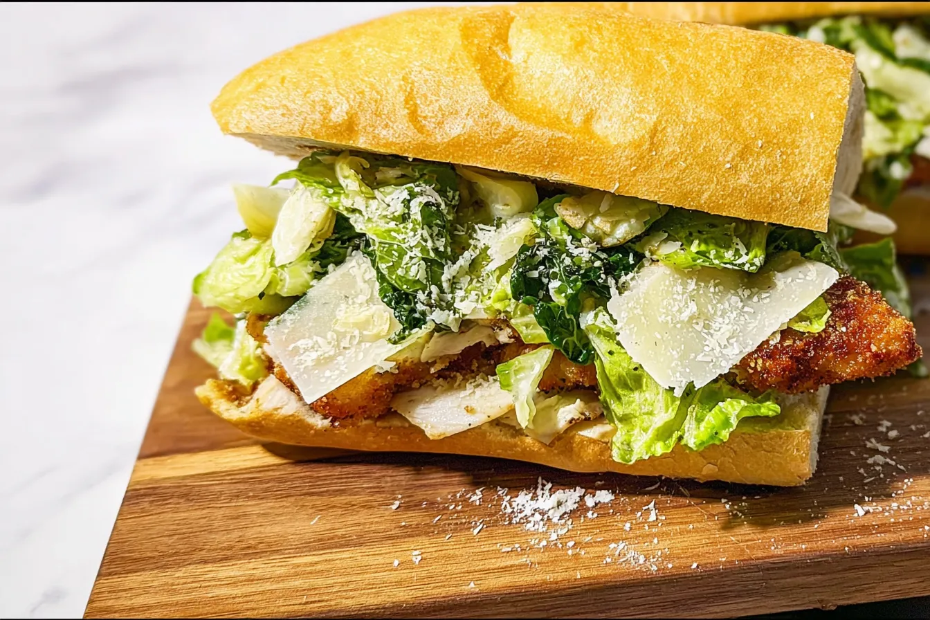Chicken Caesar Salad Sandwiches 