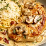 Chicken Riesling Dish Served with Vegetables