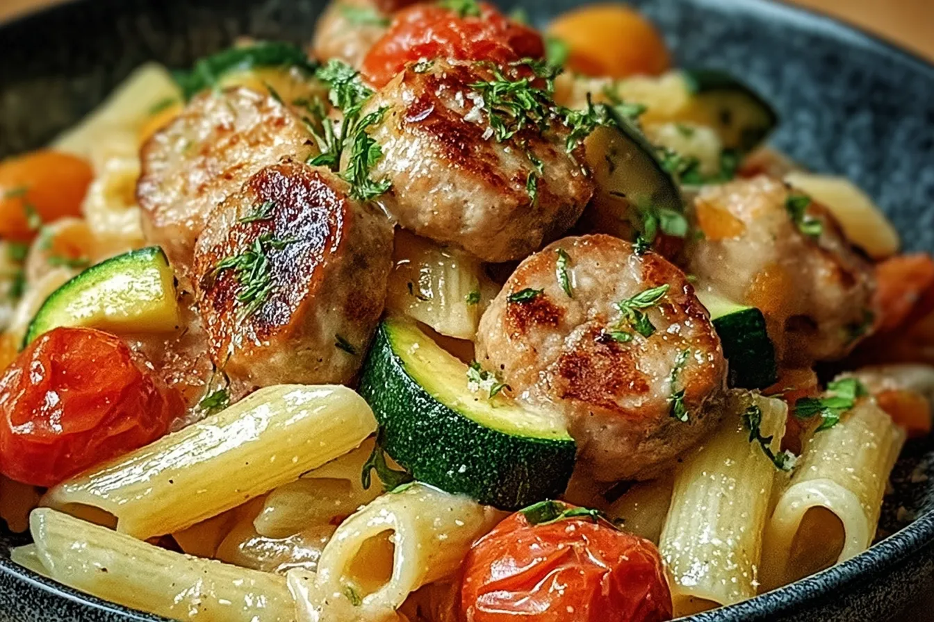 Chicken Sausages with Zucchini, Tomatoes, and Pasta: An Amazing Ultimate Recipe