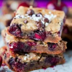 Chocolate Chip Cherry Bars Freshly Baked