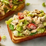 Chopped Chicken Caesar Salad Sandwiches Ready to Serve