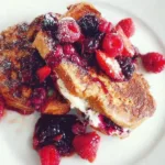 Citrus and Berry Cream Cheese Stuffed Brioche French Toast