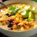 Creamy Chicken Tortilla Soup: A Cozy Delight Under 30 Minutes 5 Delicious Creamy Chicken Tortilla Soup in a Bowl