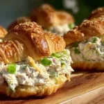 Creamy Classic Chicken Salad Croissant Sandwiches Ready to Serve