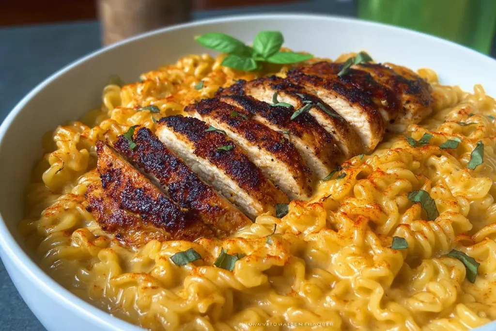 Creamy Garlic Parmesan Chicken Ramen - Quick and Delicious!