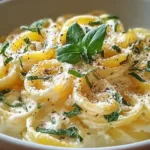 Creamy Lemon Ricotta Pasta in a Bowl
