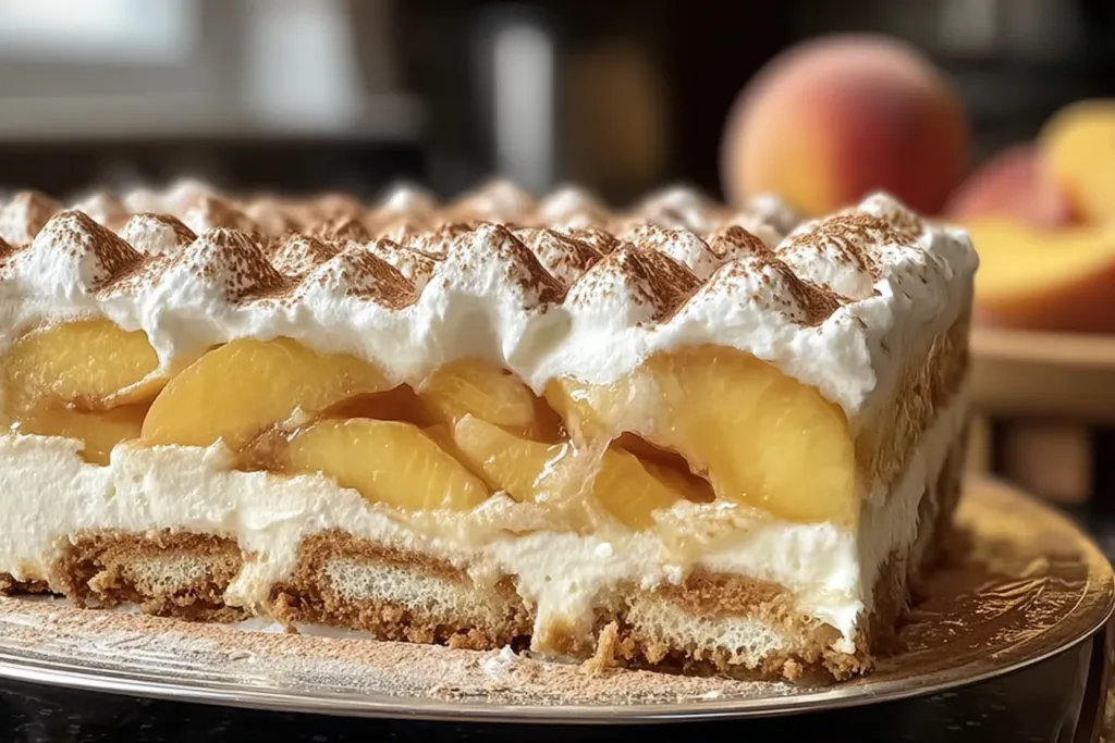 Creamy Peach Tiramisu Ready to Brighten Your Summer