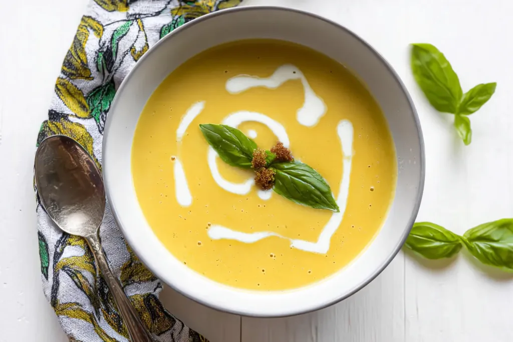 Creamy Summer Squash Soup in a Bowl