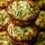 Delicious Crispy Parmesan Zucchini Potato Muffins Freshly Baked