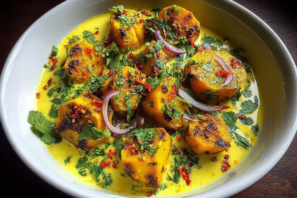 Curry-Spiced Patty Pan Squash with Coconut Milk