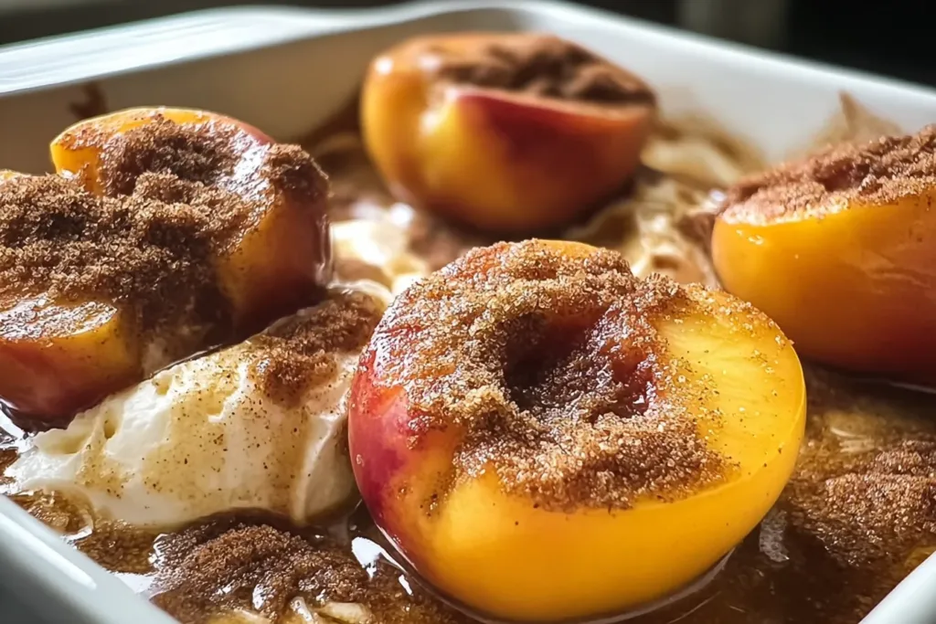 Delicious Cinnamon Sugar Baked Peaches Ready in 15 Minutes