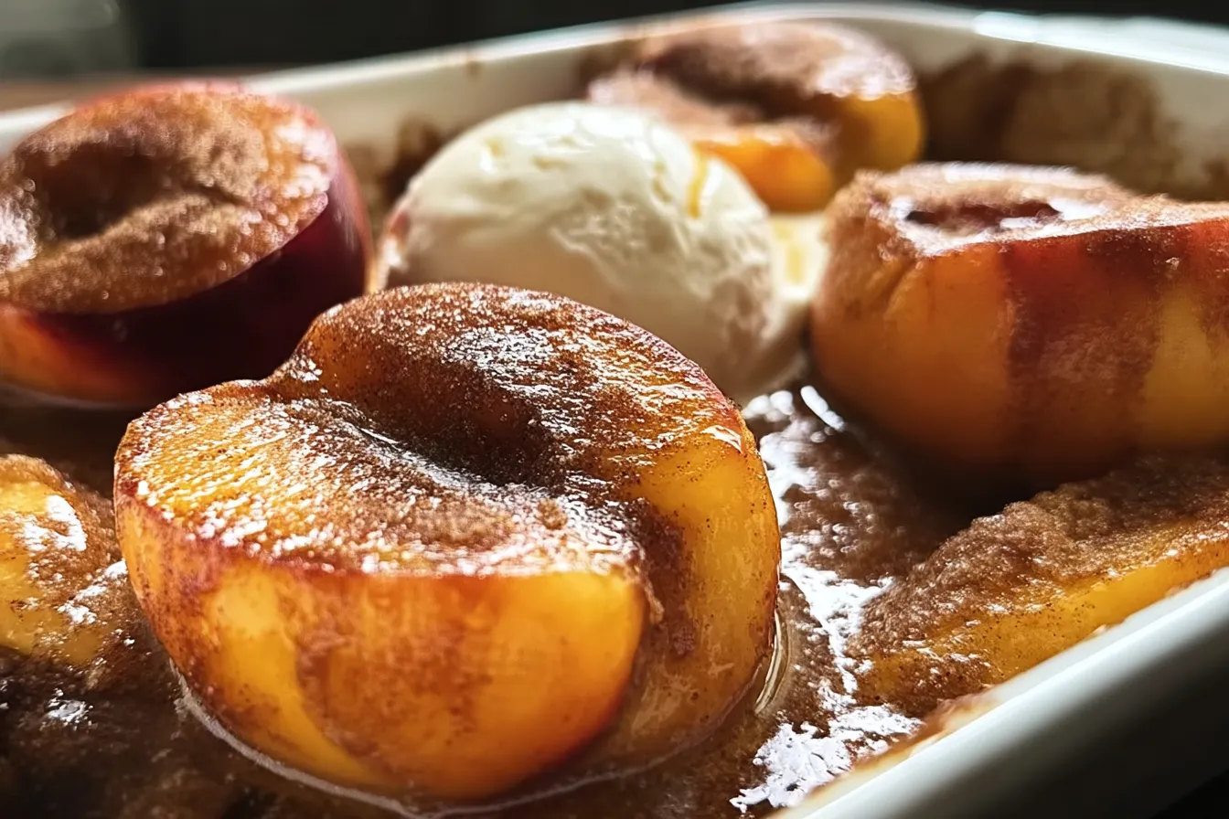 Delicious Cinnamon Sugar Baked Peaches in Just 15 Minutes 
