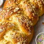 Easter Bread (Orange Almond Sweet Bread) Freshly Baked