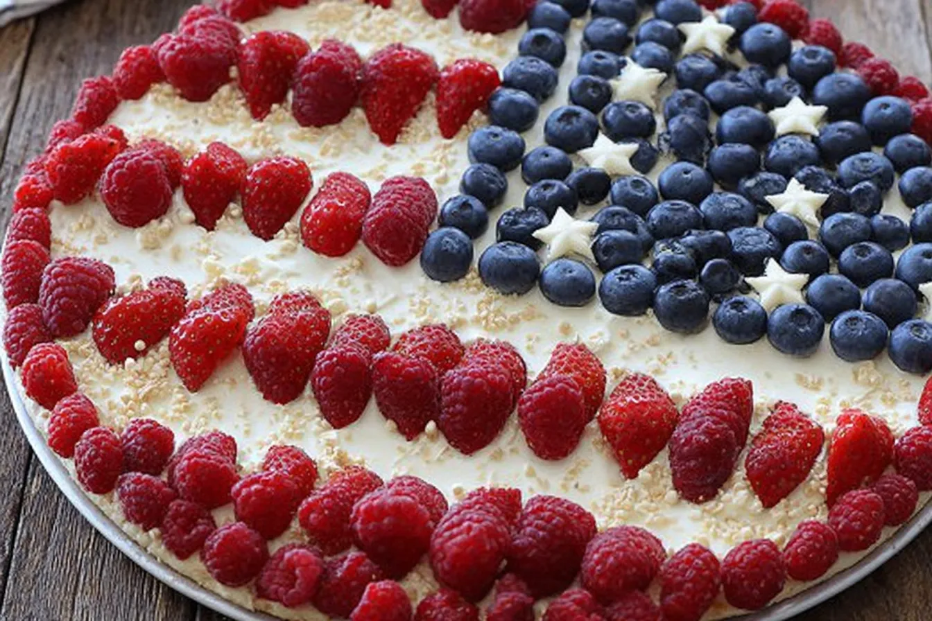 Easy American Flag Fruit Pizza