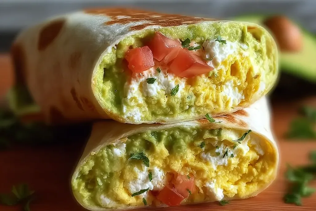 Easy High-Protein Breakfast Wrap with Cottage Cheese and Avocado